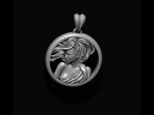 Horoscope virgo pendant 3D Print Model