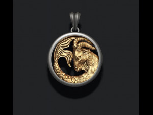 Horoscope capricorn pendant 3Dプリントモデル