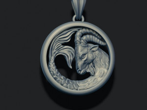 Horoscope capricorn pendant 3D Print Model