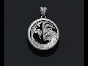 Horoscope capricorn pendant 3D Print Model