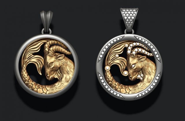 Horoscope capricorn pendants pack Modelo de Impressão 3D .c4d .max .obj .3ds .fbx .stl .blend 