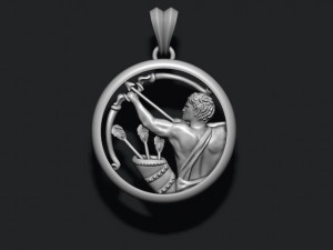 Horoscope sagittarius pendant Modelo de Impressão 3D
