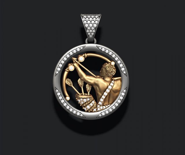 Horoscope sagittarius pendant 3D Baskı Modeli .c4d .max .obj .3ds .fbx .stl .blend 