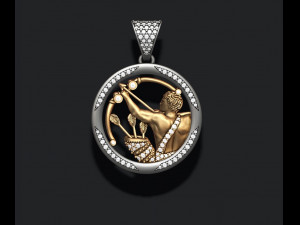Horoscope sagittarius pendant 3D प्रिंट मॉडल