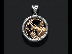 Horoscope sagittarius pendant 3D Print Model