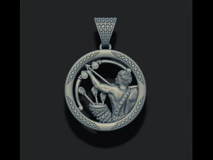 Horoscope sagittarius pendant 3D Print Model