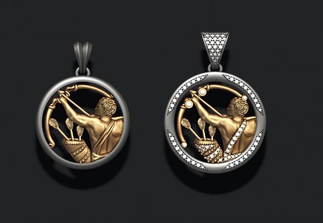 Horoscope sagittarius pendants pack Modelo de Impressão 3D .c4d .max .obj .3ds .fbx .stl .blend 