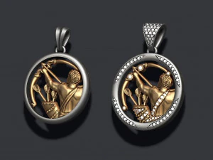 Horoscope sagittarius pendants pack 3D Print Model