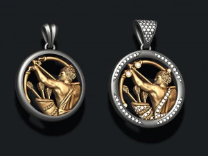 Horoscope sagittarius pendants pack 3D Print Model