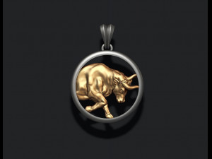 Horoscope taurus bull pendant 3D Print Model
