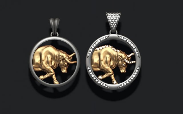 Horoscope taurus bull pendants pack 3D Baskı Modeli .c4d .max .obj .3ds .fbx .stl .blend 