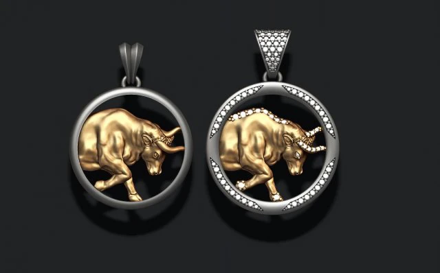 Horoscope taurus bull pendants pack 3D Print Model .c4d .max .obj .3ds .fbx .stl .blend