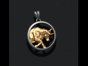 Horoscope taurus bull pendants pack 3D Print Model