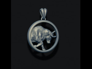 Horoscope taurus bull pendants pack 3D Baskı Modeli