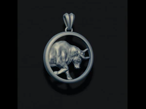Horoscope taurus bull pendants pack 3D Print Model