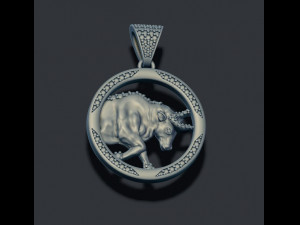 Horoscope taurus bull pendants pack 3D Baskı Modeli