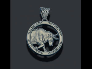 Horoscope taurus bull pendants pack 3D Print Model