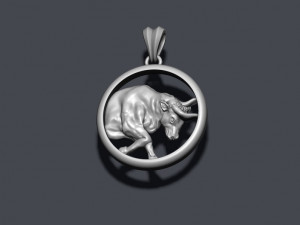 Horoscope taurus bull pendants pack 3D Baskı Modeli