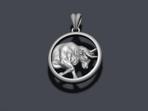 Horoscope taurus bull pendants pack 3D Print Model