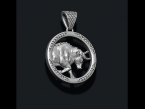 Horoscope taurus bull pendants pack 3D Baskı Modeli