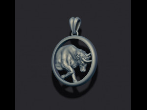 Horoscope taurus bull pendants pack 3D Baskı Modeli