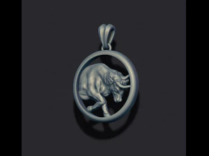 Horoscope taurus bull pendants pack 3D Print Model
