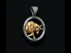Horoscope taurus bull pendants pack 3D Print Model