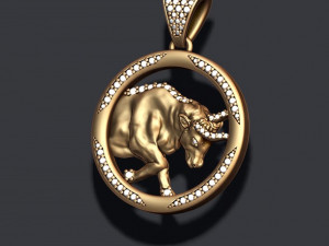 Horoscope taurus bull pendants pack 3D Baskı Modeli