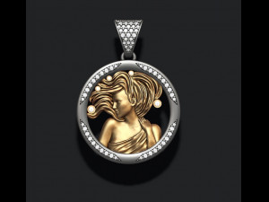 Jewellery horoscope signes pack with gems 3D Print Model