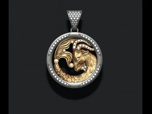 Jewellery horoscope signes pack with gems 3D Print Model