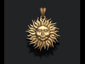 Sun pendant 3D Print Model