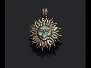 Sun pendant 3D Print Model
