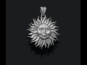 Sun pendant 3D Print Model