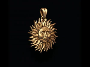 Sun pendant 3D Print Model