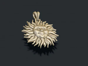Sun pendant 3D Print Model