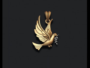 Dove pendant 3D Baskı Modeli