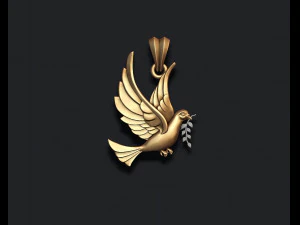 Кулон «Голубь» 3D Принт Модель