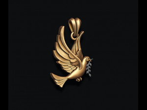 Dove pendant Modelo de Impressão 3D