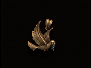 Dove pendant Modelo de Impressão 3D