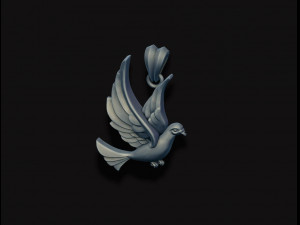 Dove pendant Modelo de Impressão 3D