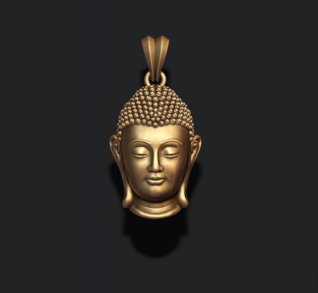 Buddha head pendant Modello di stampa 3D .c4d .max .obj .3ds .fbx .stl .blend 
