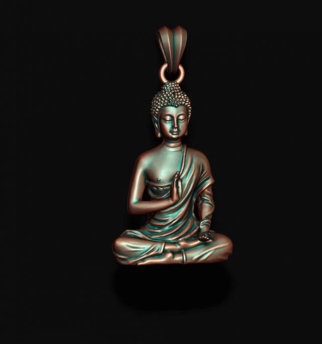Buddha pendant 3D Print Model .c4d .max .obj .3ds .fbx .stl .blend 