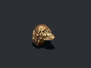 Skull ring with claws 3D Print Model