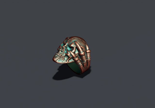 Skull ring with claws Model Cetak 3D .c4d .max .obj .3ds .fbx .stl .blend 