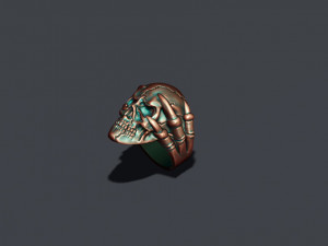 Skull ring with claws 3D प्रिंट मॉडल