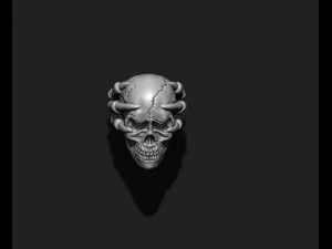 Skull ring with claws 3D Print Model