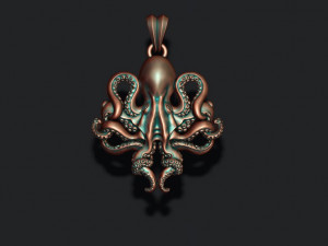 Octopus pendant 3D Print Model