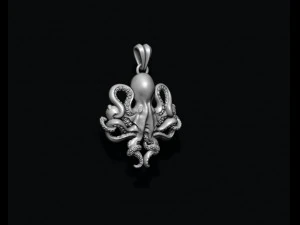 Octopus pendant 3D Print Model
