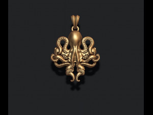 Octopus pendant 3D Print Model