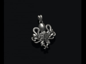Octopus pendant 3D Print Model